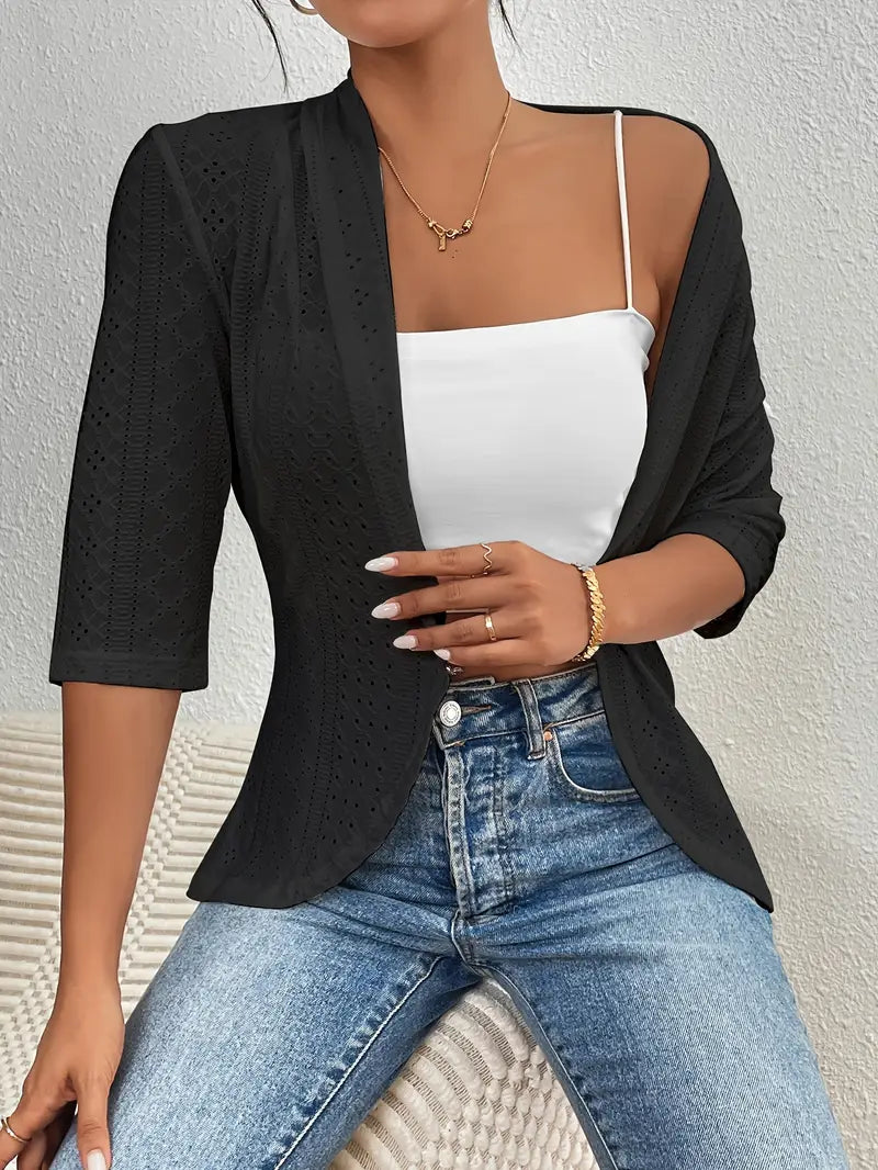 Penelope™ - Elegant Open-Front Jacket