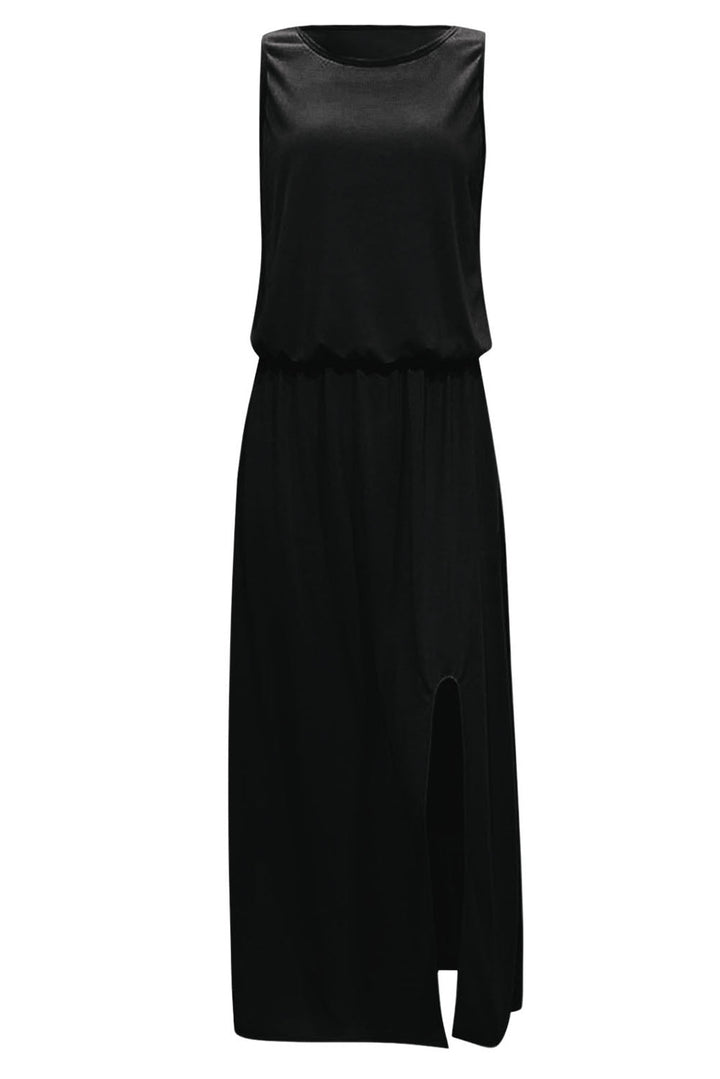 Riley™ - Stylish Solid Color Dress With Zipper And Slit