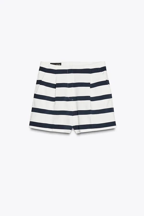 Abigail™ - Comfy Logbook Stripe Button Shoulder T-Shirt