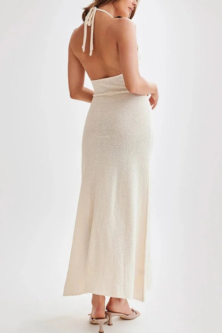 Isabella™ - Knitted V-neck Hollow Out Bodycon Dress
