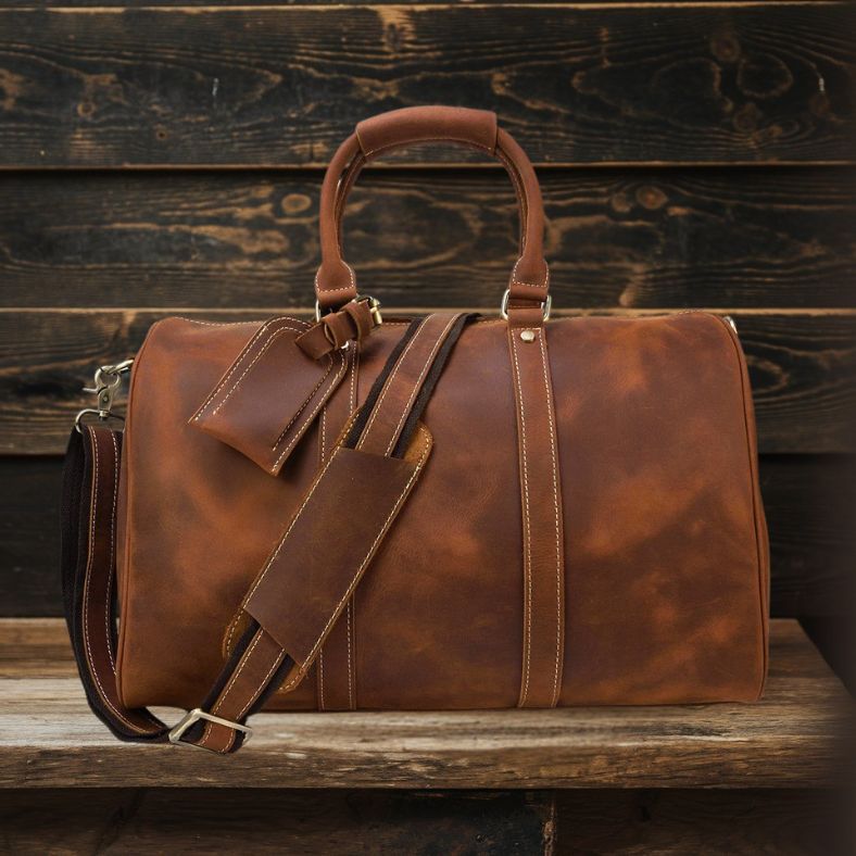 Zoe™ - Leather Duffle Bag