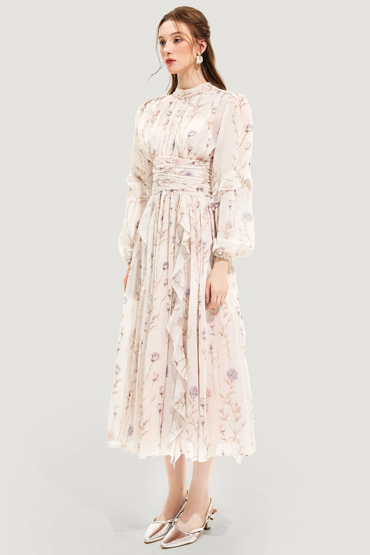 Ella™ - Chic Couture Summer Dress with Floral Print