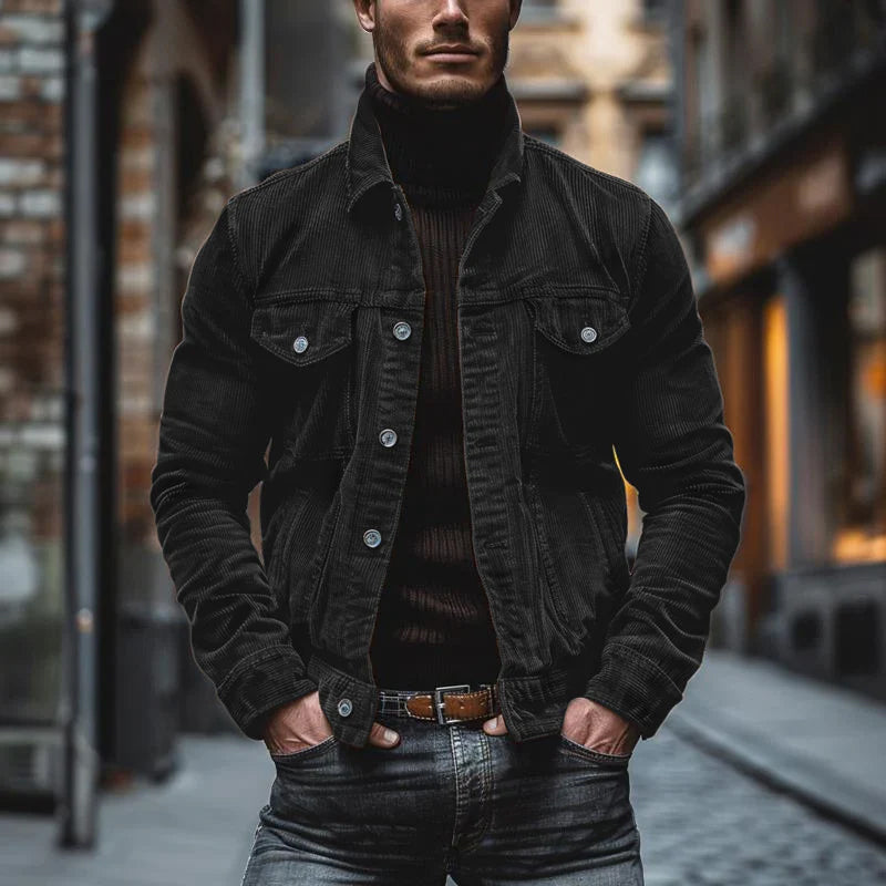 Ethan™ - Vintage Corduroy Single Breasted Jacket