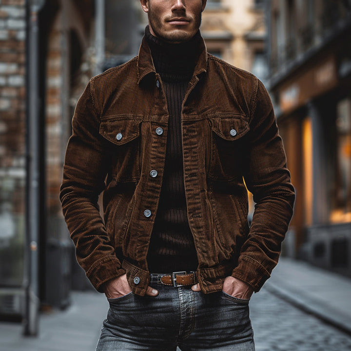 Ethan™ - Vintage Corduroy Single Breasted Jacket