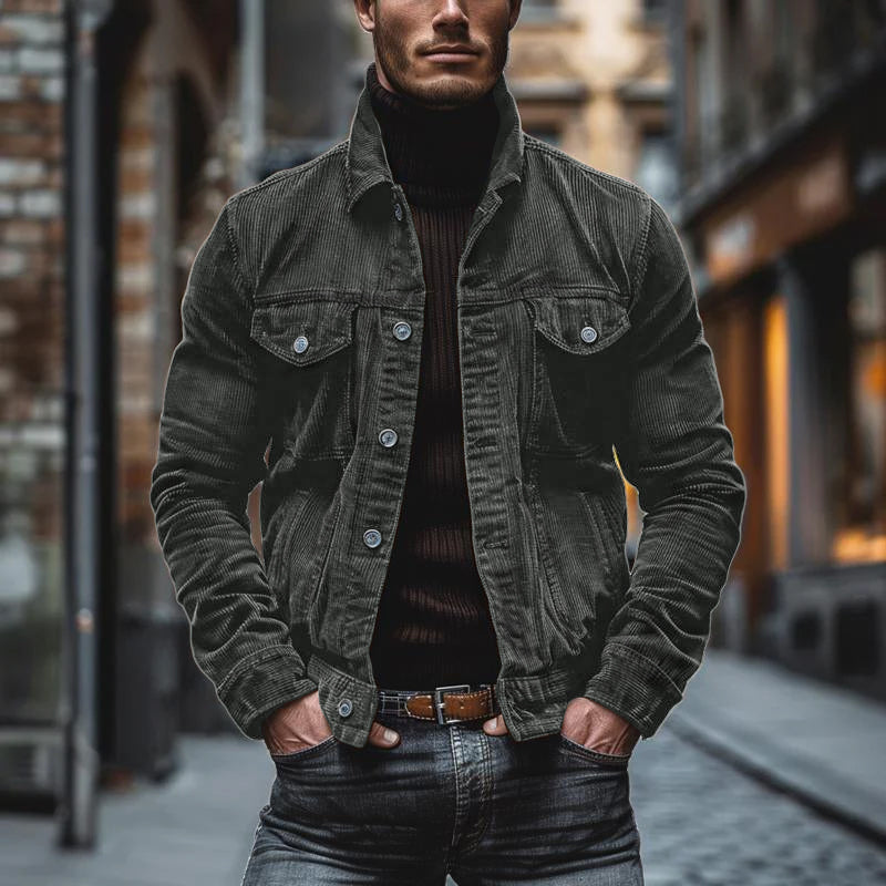 Ethan™ - Vintage Corduroy Single Breasted Jacket