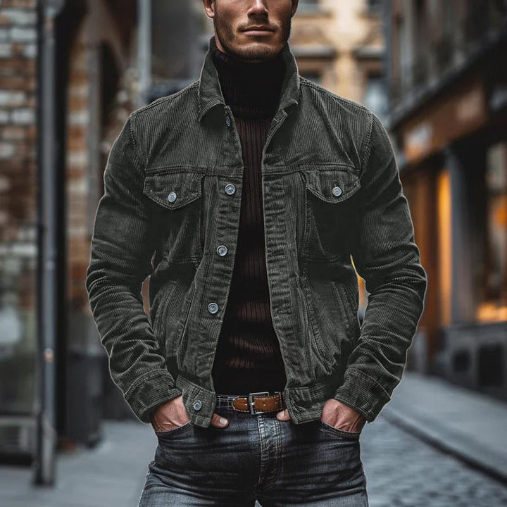Ethan™ - Vintage Corduroy Single Breasted Jacket