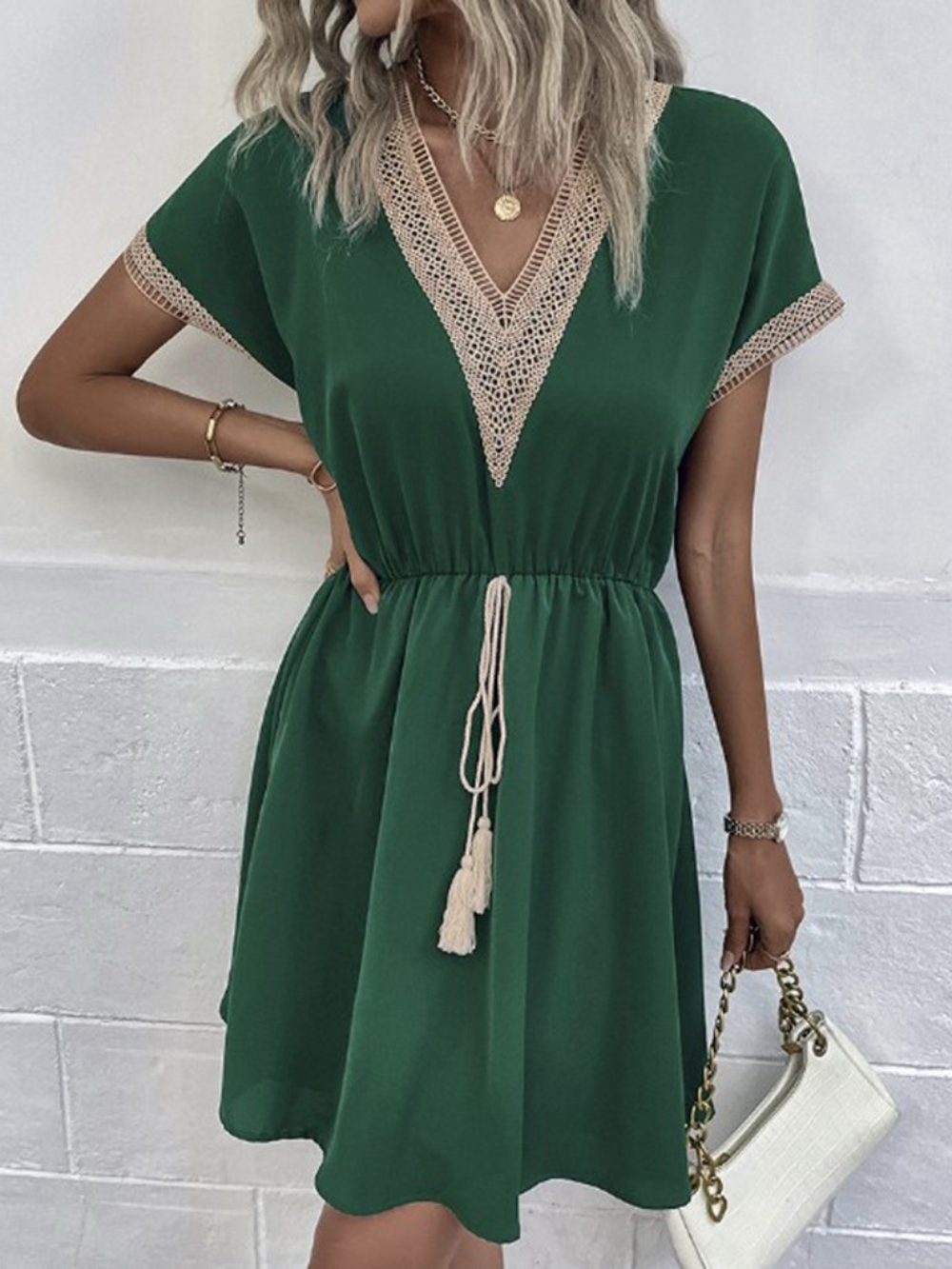 Aubrey™ - Elegant Lace Short Dress