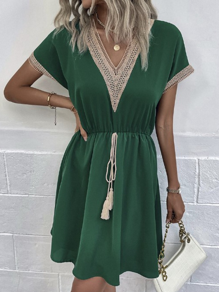 Aubrey™ - Elegant Lace Short Dress