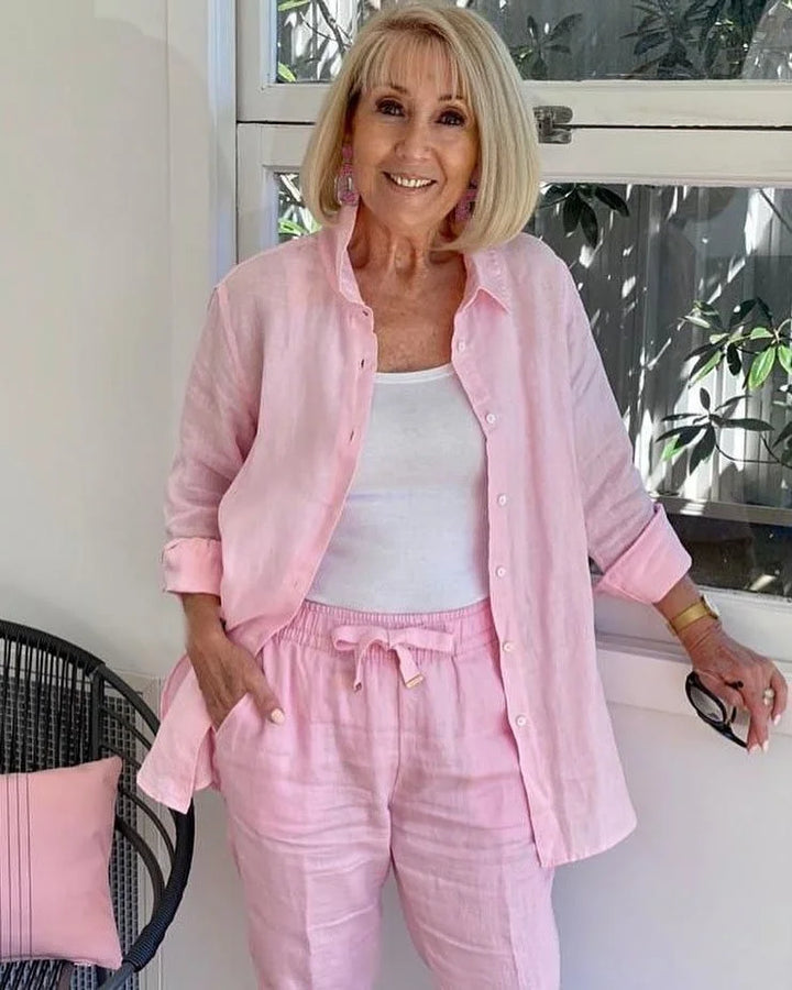 Scarlett™ - Comfortable Long Sleeve Blouse And Pants Set