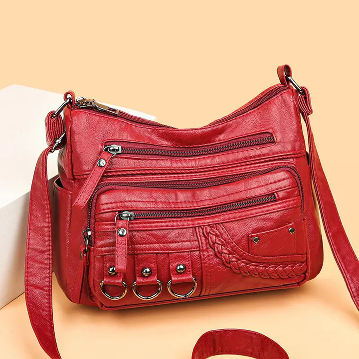 Olivia™ - Vintage Soft Zipper Leather Bag