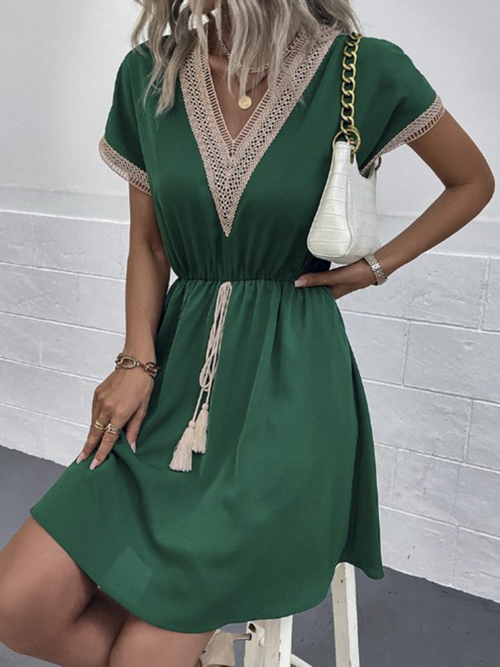 Aubrey™ - Elegant Lace Short Dress