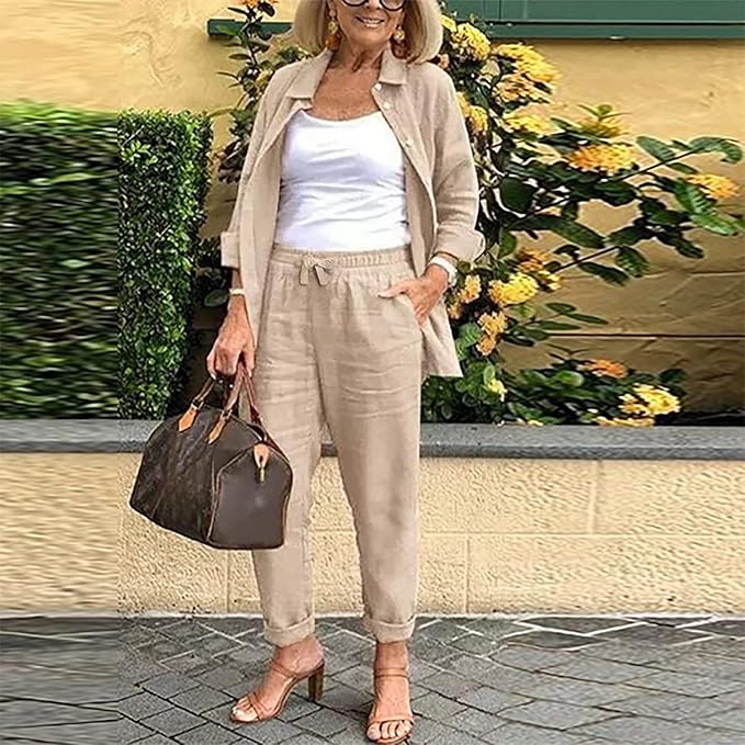 Scarlett™ - Comfortable Long Sleeve Blouse And Pants Set