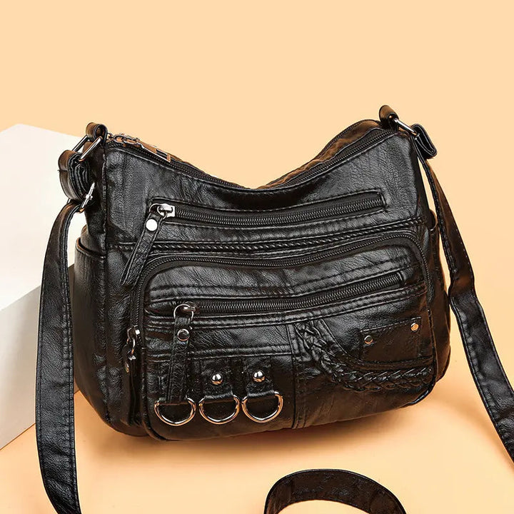 Olivia™ - Vintage Soft Zipper Leather Bag