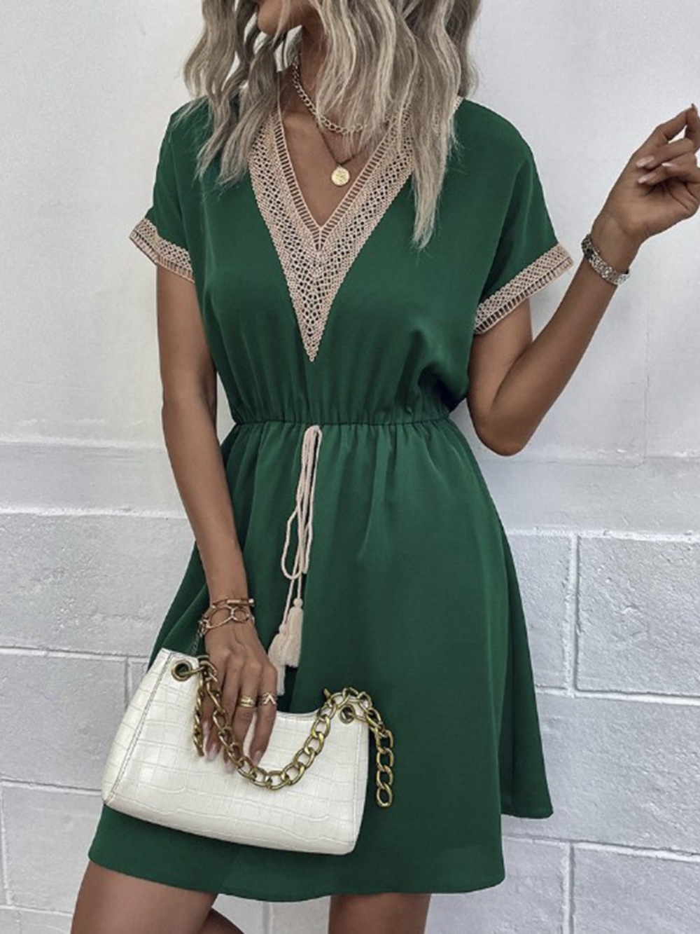 Aubrey™ - Elegant Lace Short Dress
