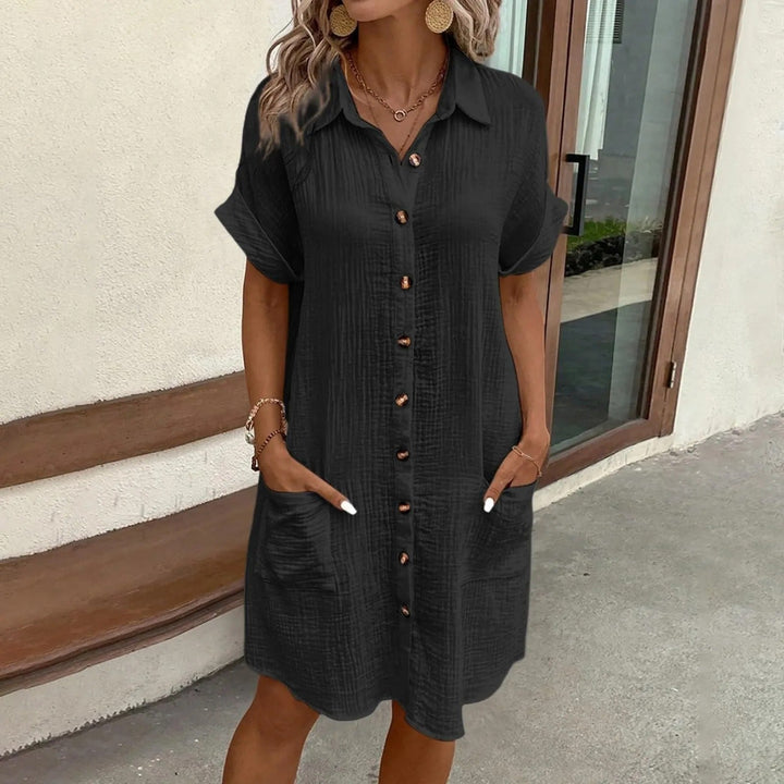 Riley™ - Comfortable Buttoned Summer Dress