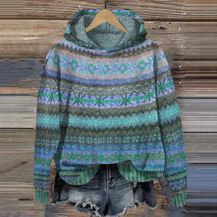 Lina™ - Ethnic Knit Style Hoodie
