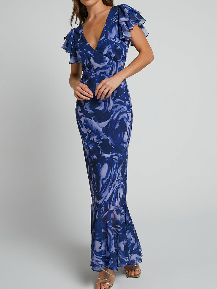 Scarlett™ - Elegant Long Dress With Ruffles