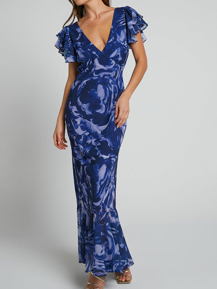 Scarlett™ - Elegant Long Dress With Ruffles