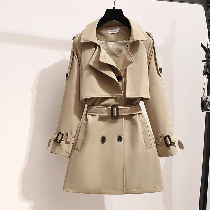 Layla™ - Stylish Double Breasted Loose Sleeve Trench Coat with Belt