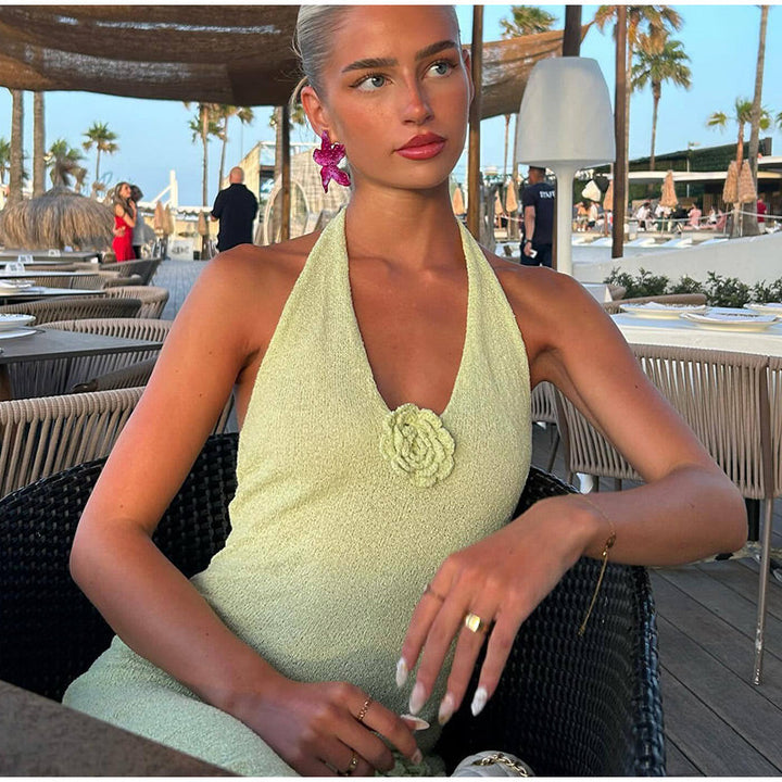 Isabella™ - Knitted V-neck Hollow Out Bodycon Dress