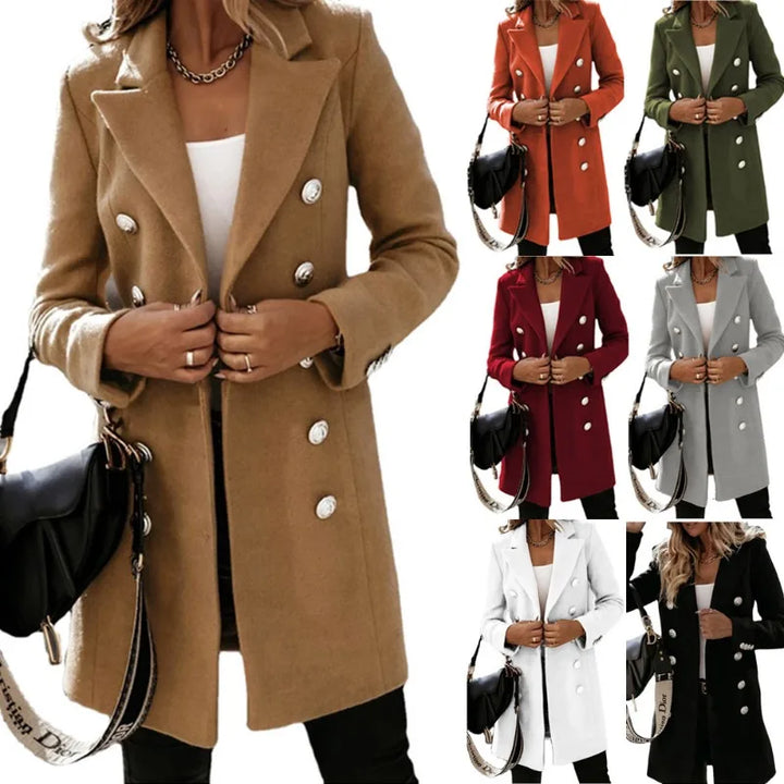 Olivia™ - Stylish Woolen Long Coat