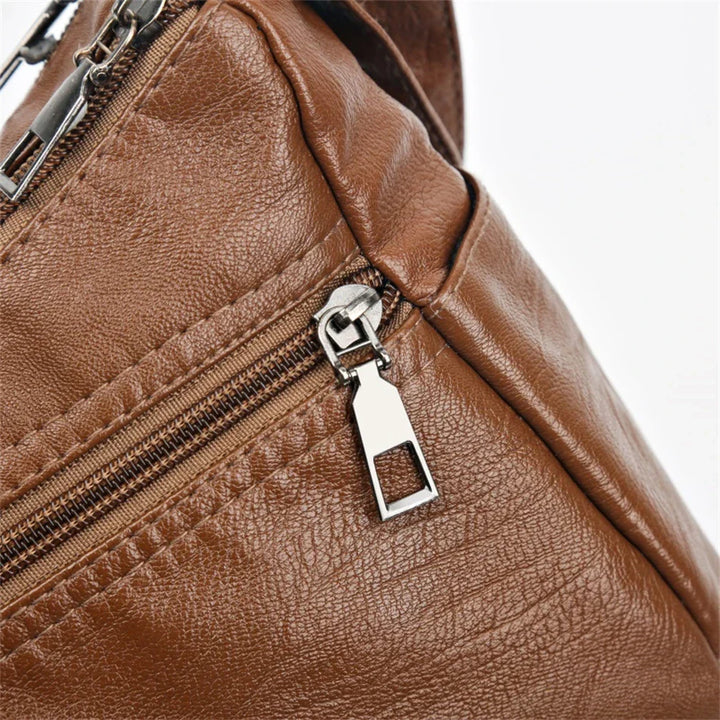 Olivia™ - Vintage Soft Zipper Leather Bag