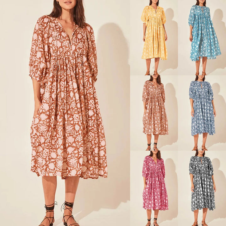 Aubrey™ - Boho Floral Dress
