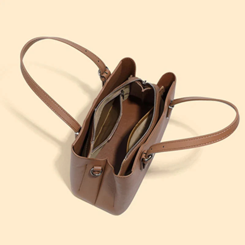 Aria™ - 3 Layers Genuine Leather Shoulder Bag