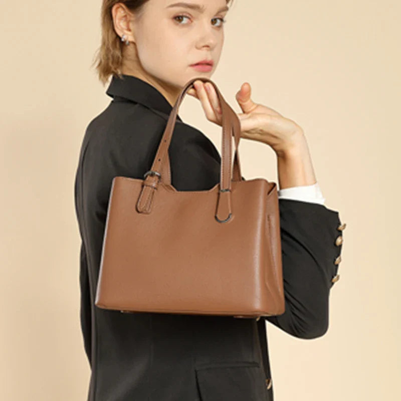 Aria™ - 3 Layers Genuine Leather Shoulder Bag