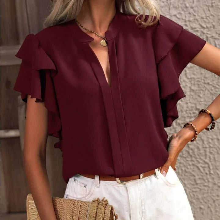 Grace™ - Chic Blouse with Elegant Ruffle Sleeves
