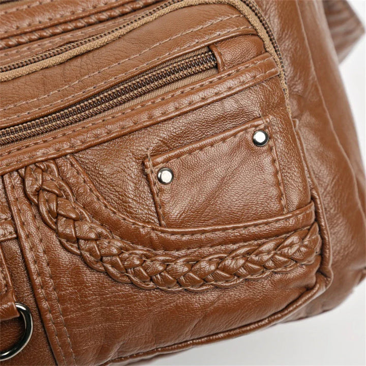Olivia™ - Vintage Soft Zipper Leather Bag