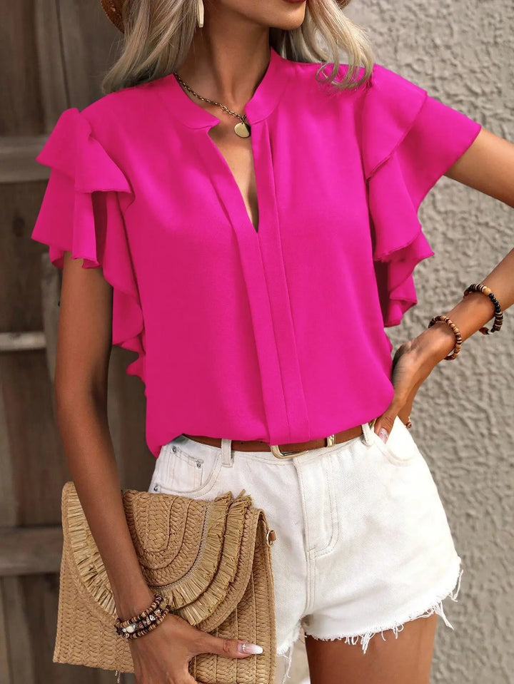 Grace™ - Chic Blouse with Elegant Ruffle Sleeves