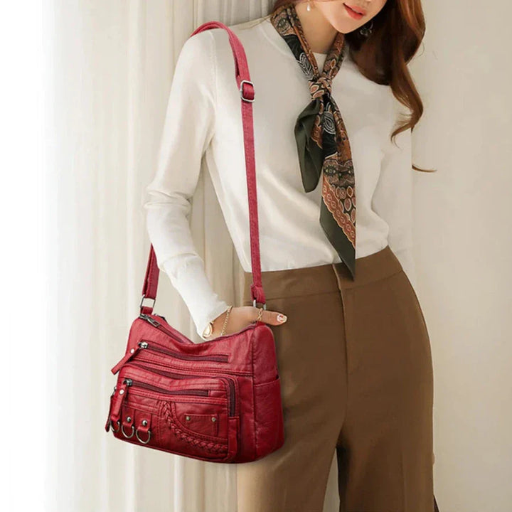 Olivia™ - Vintage Soft Zipper Leather Bag
