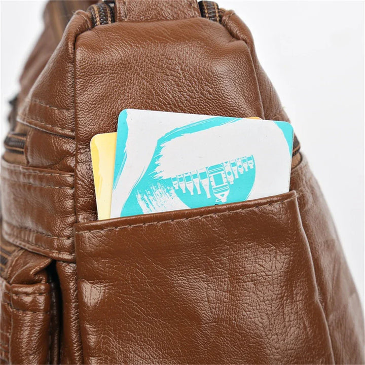 Olivia™ - Vintage Soft Zipper Leather Bag