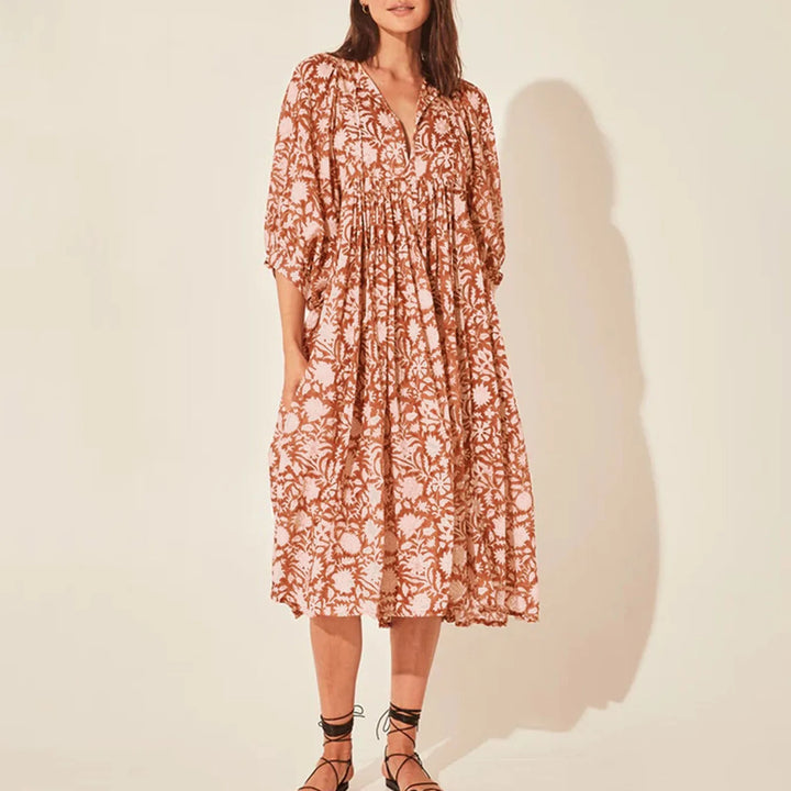 Aubrey™ - Boho Floral Dress