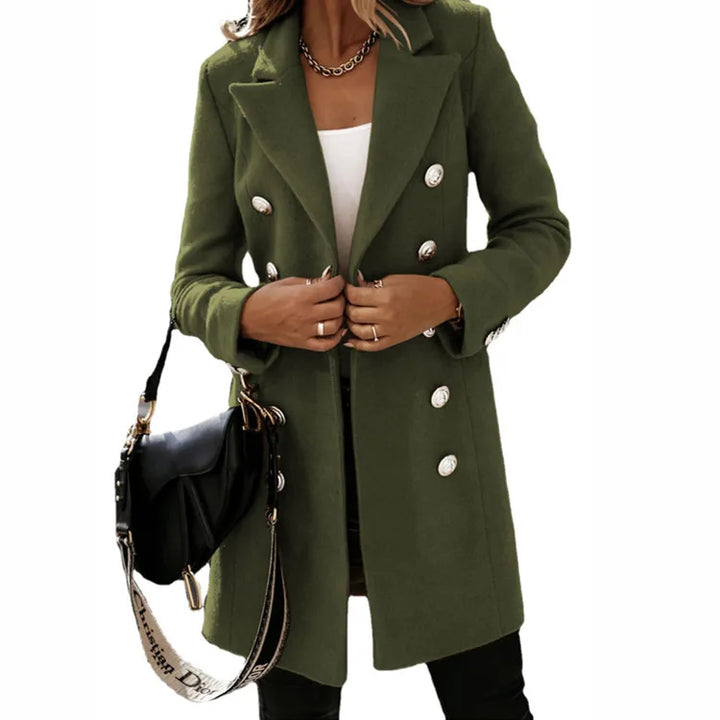 Olivia™ - Stylish Woolen Long Coat