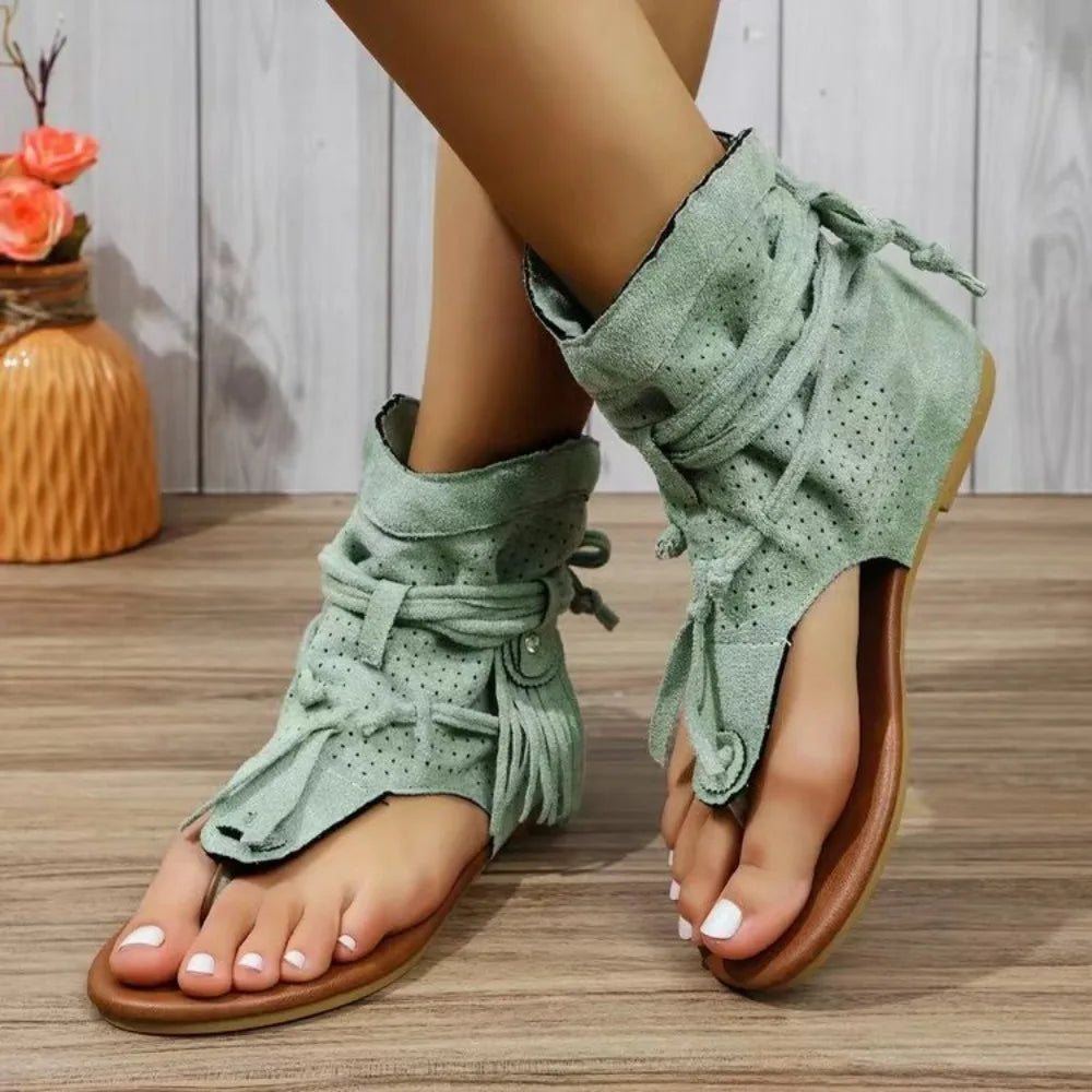 Luna™ - Vintage Fringe Accent Sandals