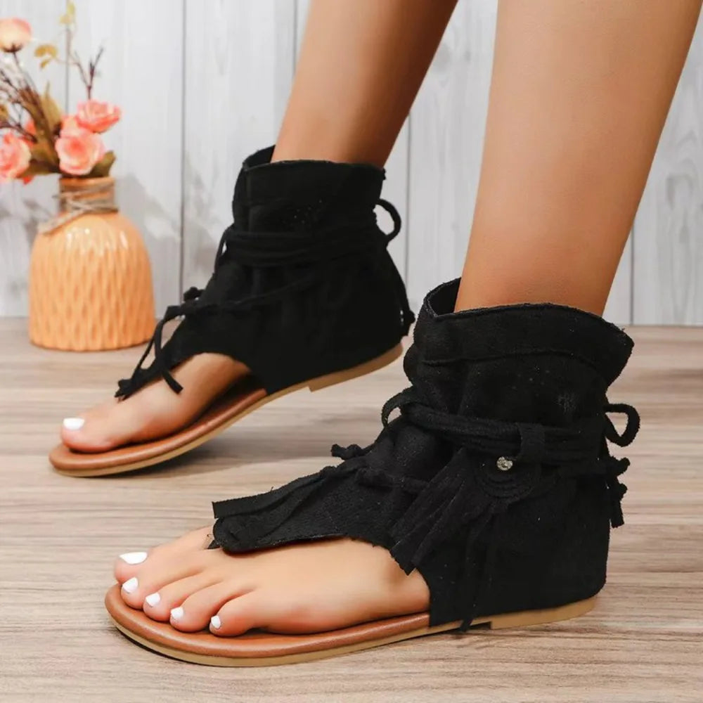 Luna™ - Vintage Fringe Accent Sandals