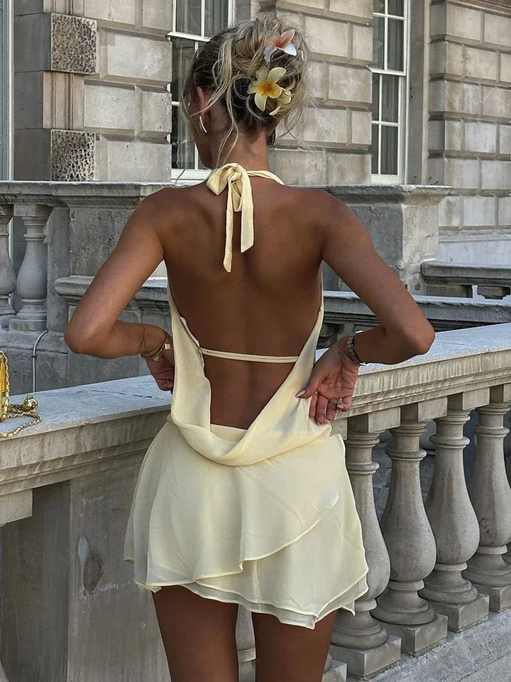 Charlotte™ - Modern Sexy Backless Halter Mini Dress