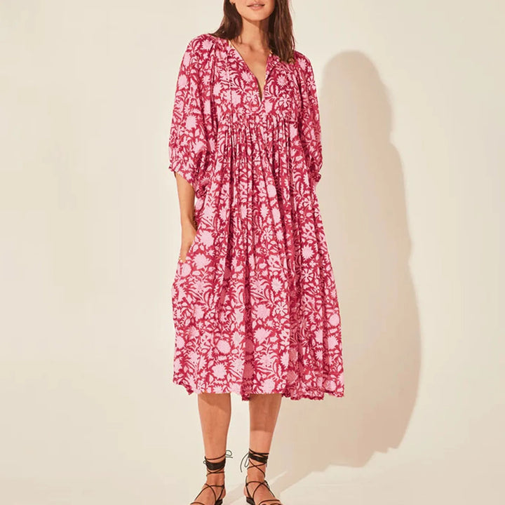 Aubrey™ - Boho Floral Dress
