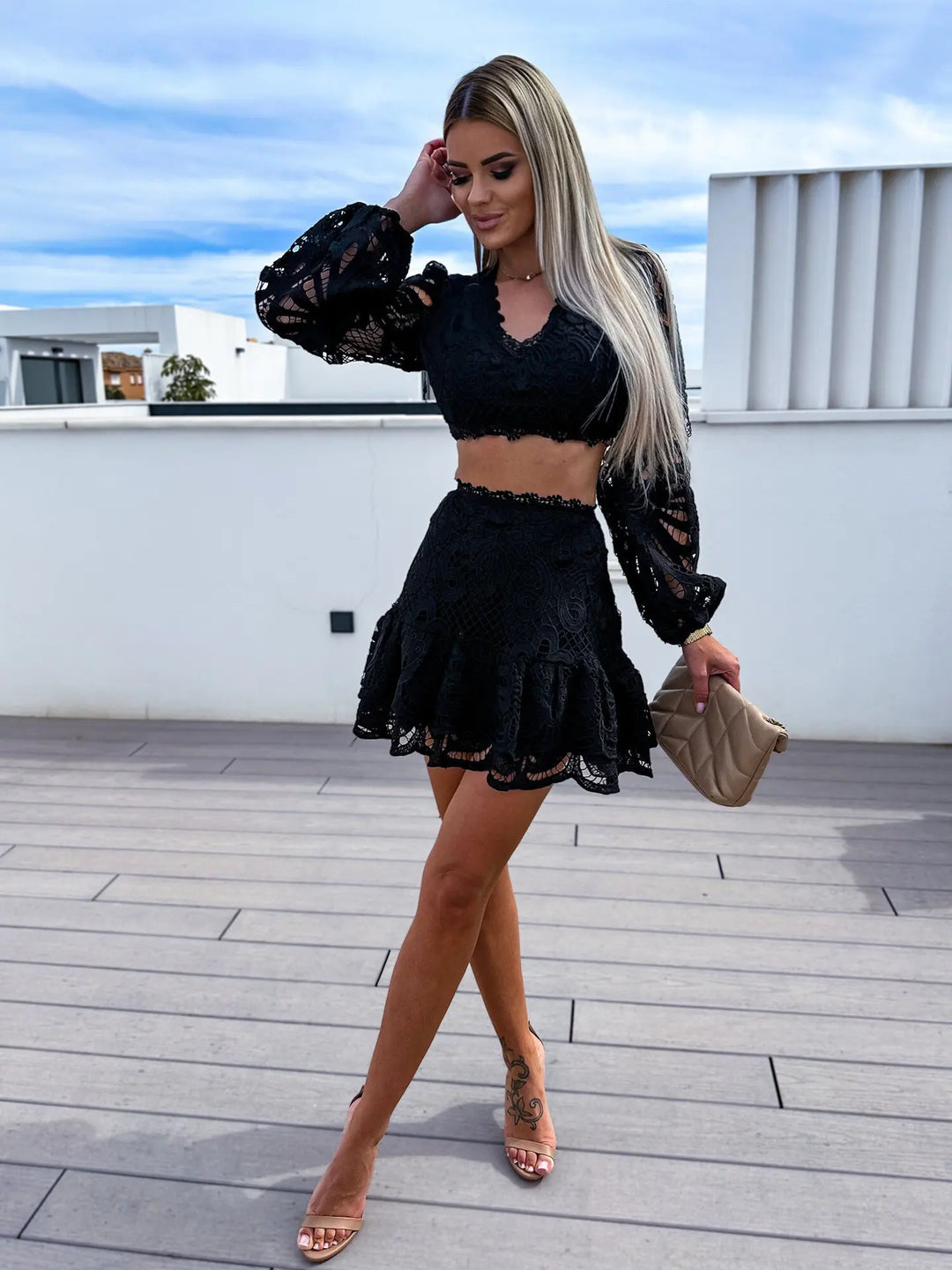 Aubrey™ - Chic Hollow Lace Summer Set