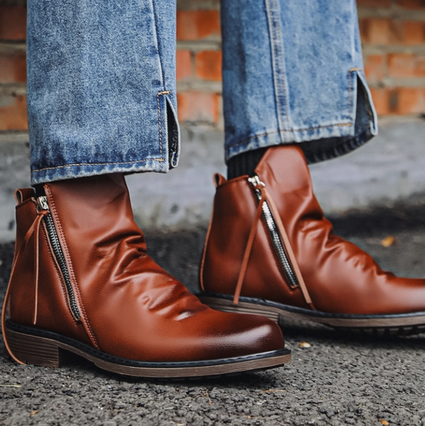 Ellie™ - Leather Ankle Boots