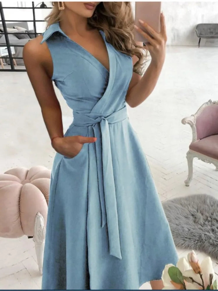 Riley™ - Modern Sleeveless Dress
