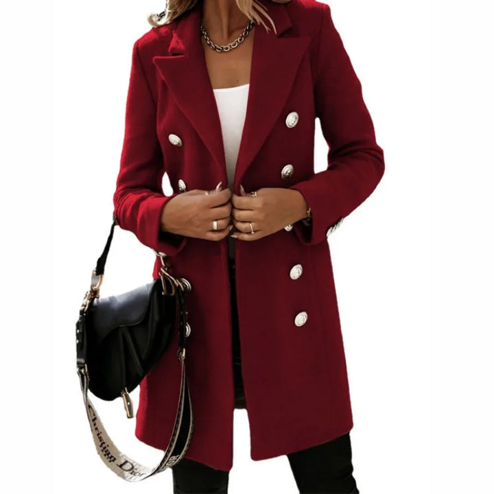 Olivia™ - Stylish Woolen Long Coat