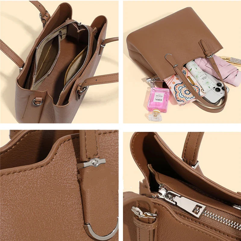 Aria™ - 3 Layers Genuine Leather Shoulder Bag
