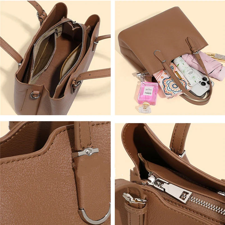 Aria™ - 3 Layers Genuine Leather Shoulder Bag