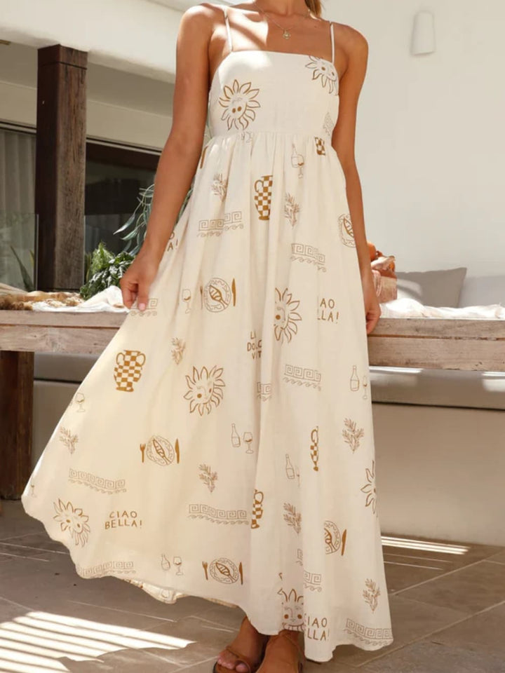 Avery™ - Stylish Maxi Dress With Mediterranean Print