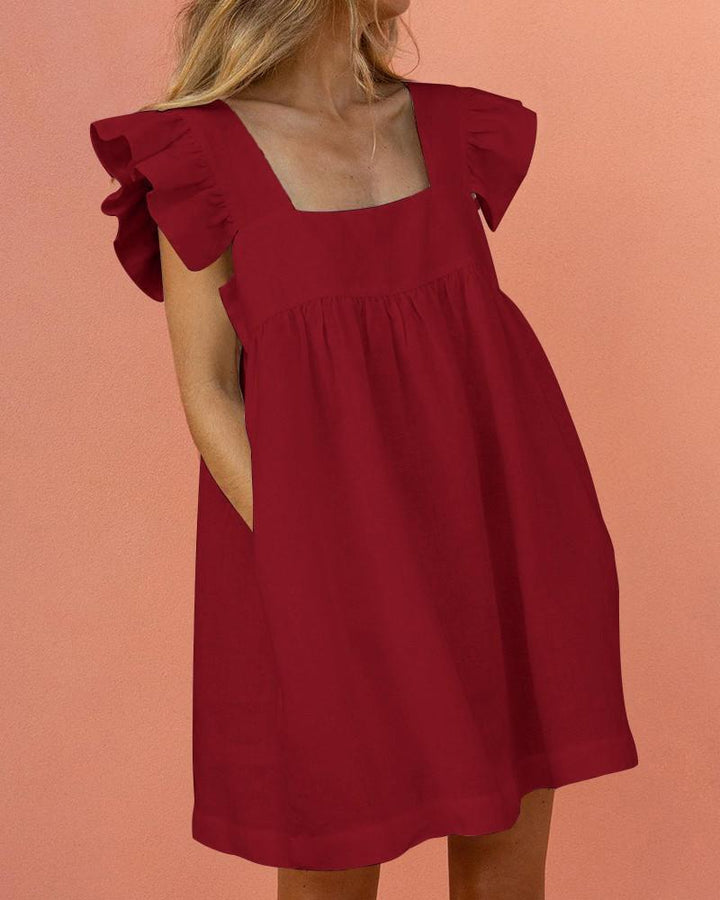 Alyssa™ - Effortless Flutter Sleeve Dress