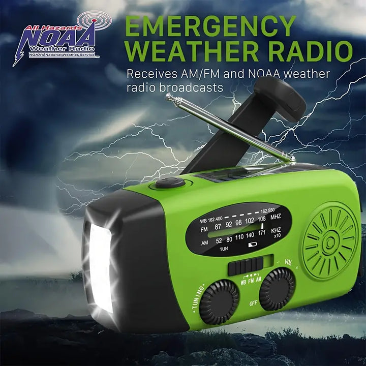Emergency Hand Crank Radio with 2000mAh Power Bank