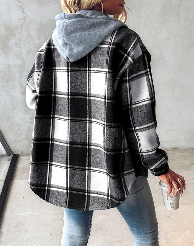 Addison™ - Stylish Ultra Soft Hooded Checkered Jacket